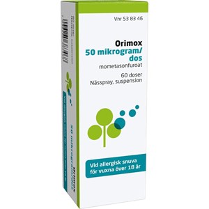 Orimox Orifarm Nässpray suspension 50 µg/dos 60 doser
