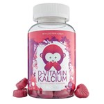 Monkids D-vitamin + Kalcium Barn Jordgubb 60 st