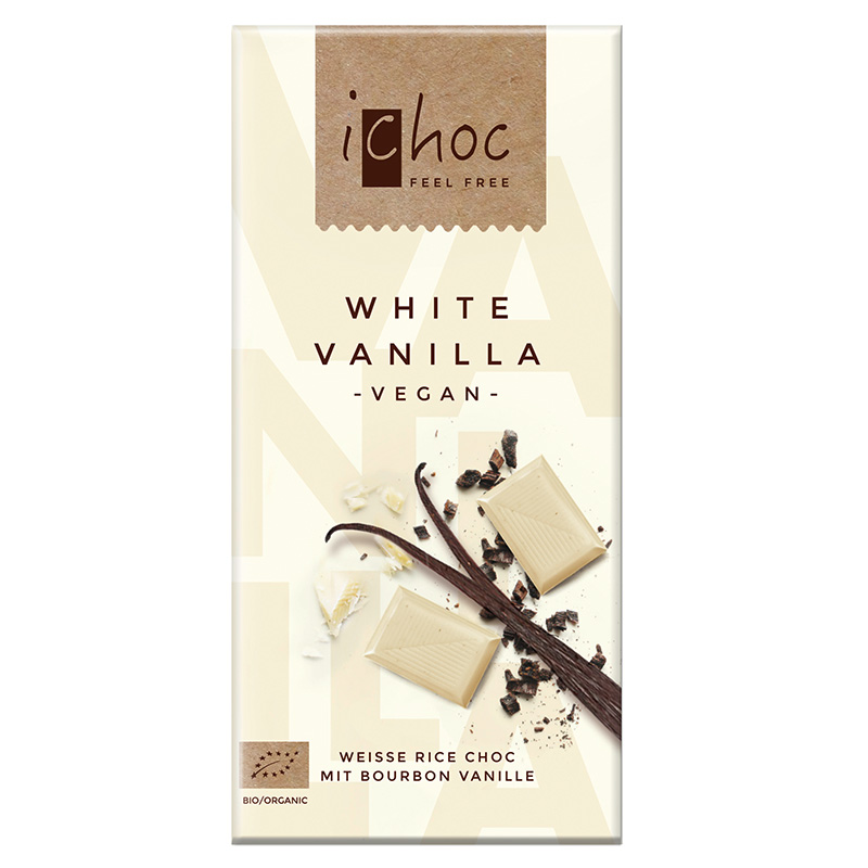 iChoc White Vanilla Vegan Chokladkaka 80 g EKO