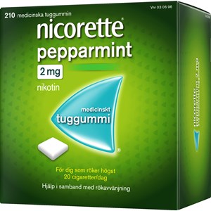 Nicorette Pepparmint medicinskt tuggummi 2 mg 210 st