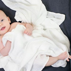 Les Enfants Muslin Blanket 2-pack Grå/Vit 